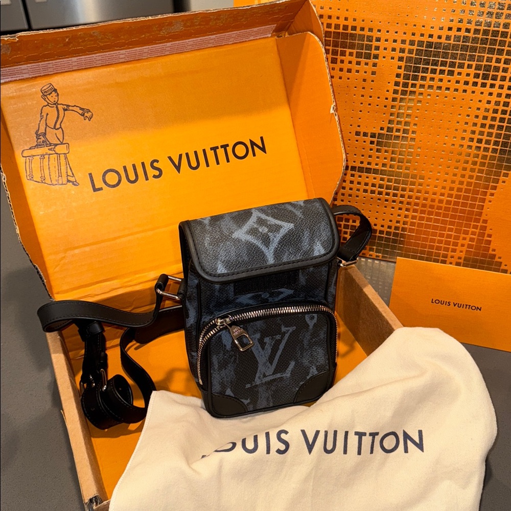 Authentic Louis Vuitton Monogram Pastel Nano Amazone Messenger Black